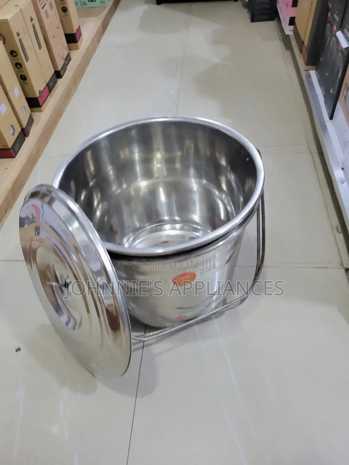 20l Stainless Steel Storage Bucket With Lid – Heavy Duty Multipurpose