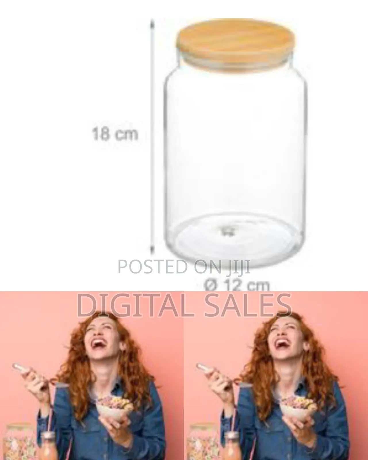 Airtight Glass Food Storage Canisters With Natural Wooden Lids