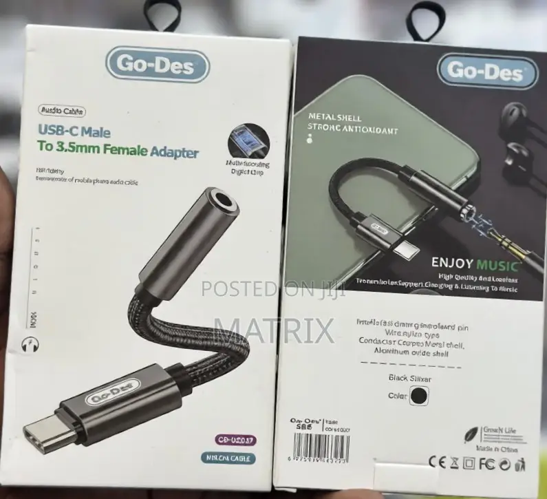 Go-Des Type C Audio Adapter Usb-C to Dc 3.5mm Headphone Jack