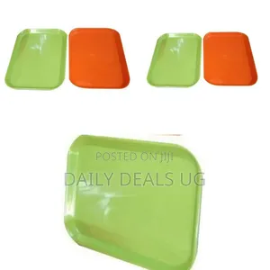 2 Pieces Set of Melamine Trays - Multicolor