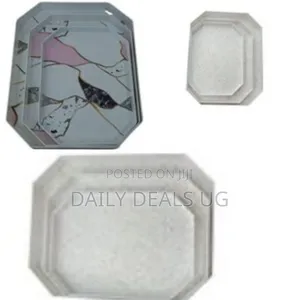 3 Pieces Set of Hexagonal Melamine Serving Trays