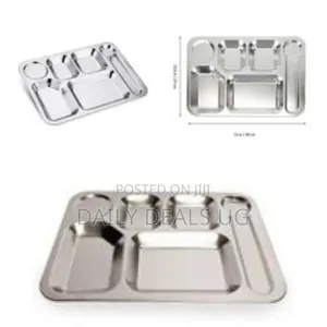 Stainless Steel Partitioned Serving Tray