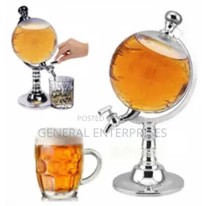 Globe-Shaped Beverage Dispenser Designed for Serving Beer, Wine