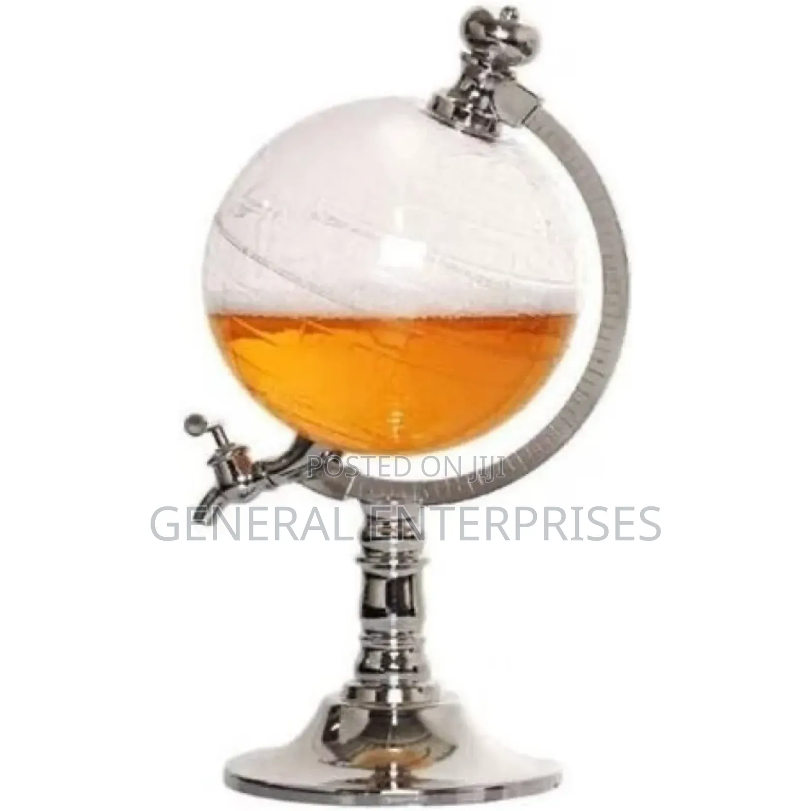 Globe-Shaped Beverage Dispenser Designed for Serving Beer, Wine