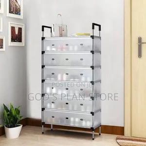 Generic Foldable Dust Proof Transparent Shoe Rack Plastic Shoes Rack