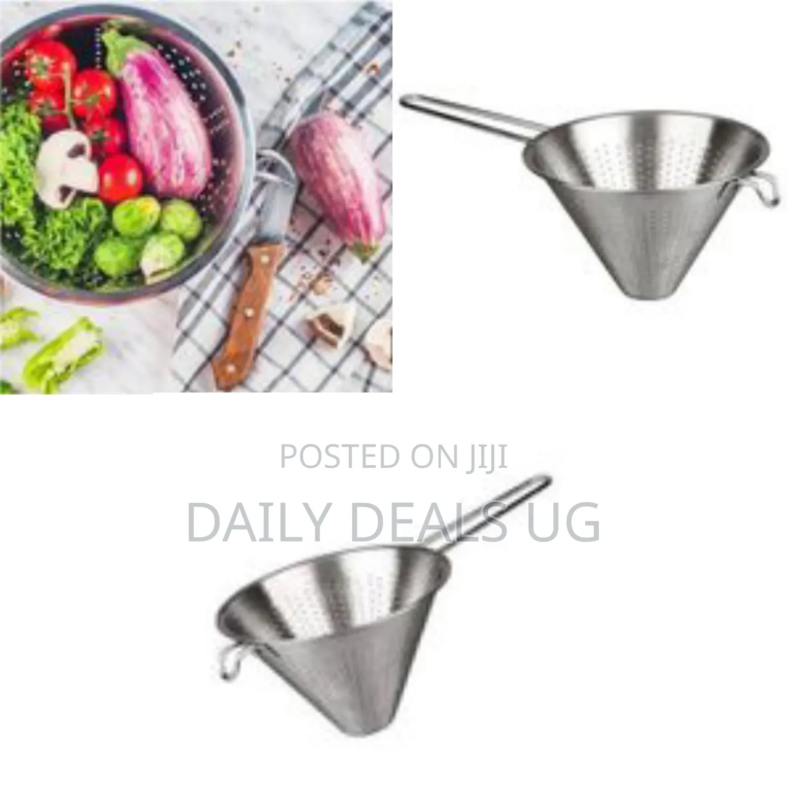 Stainless Steel Conical Strainer - Silver