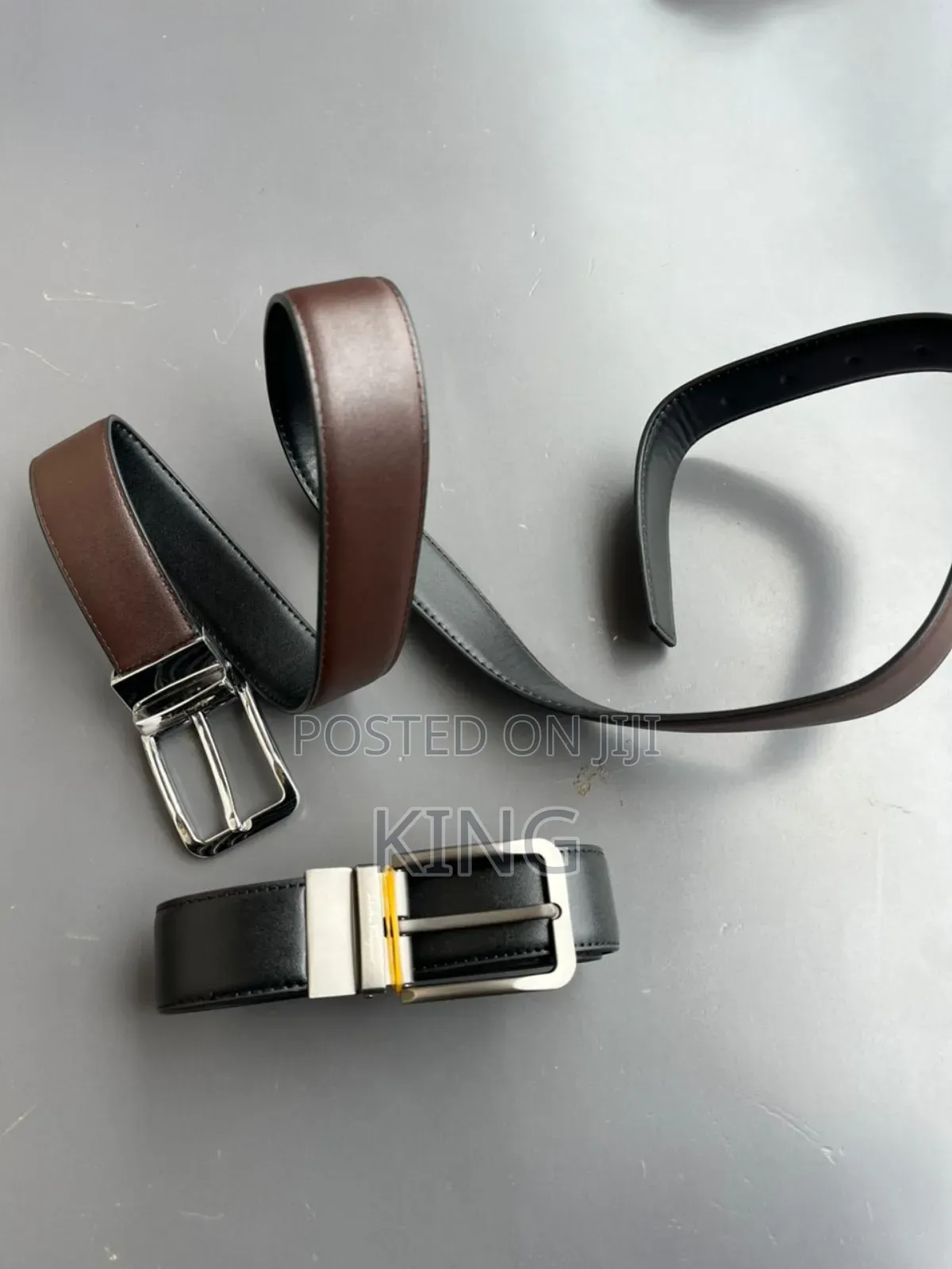 Reversible Men's Leather Belt. Switch Black and Brown