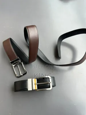 Reversible Men's Leather Belt. Switch Black and Brown