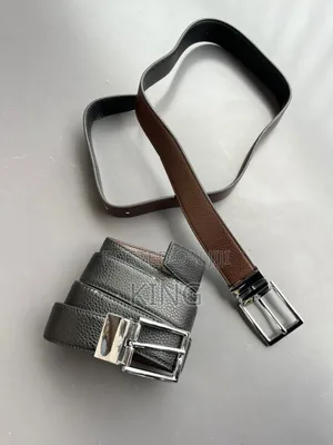 Reversible Men's Leather Belt. Switch Black and Brown