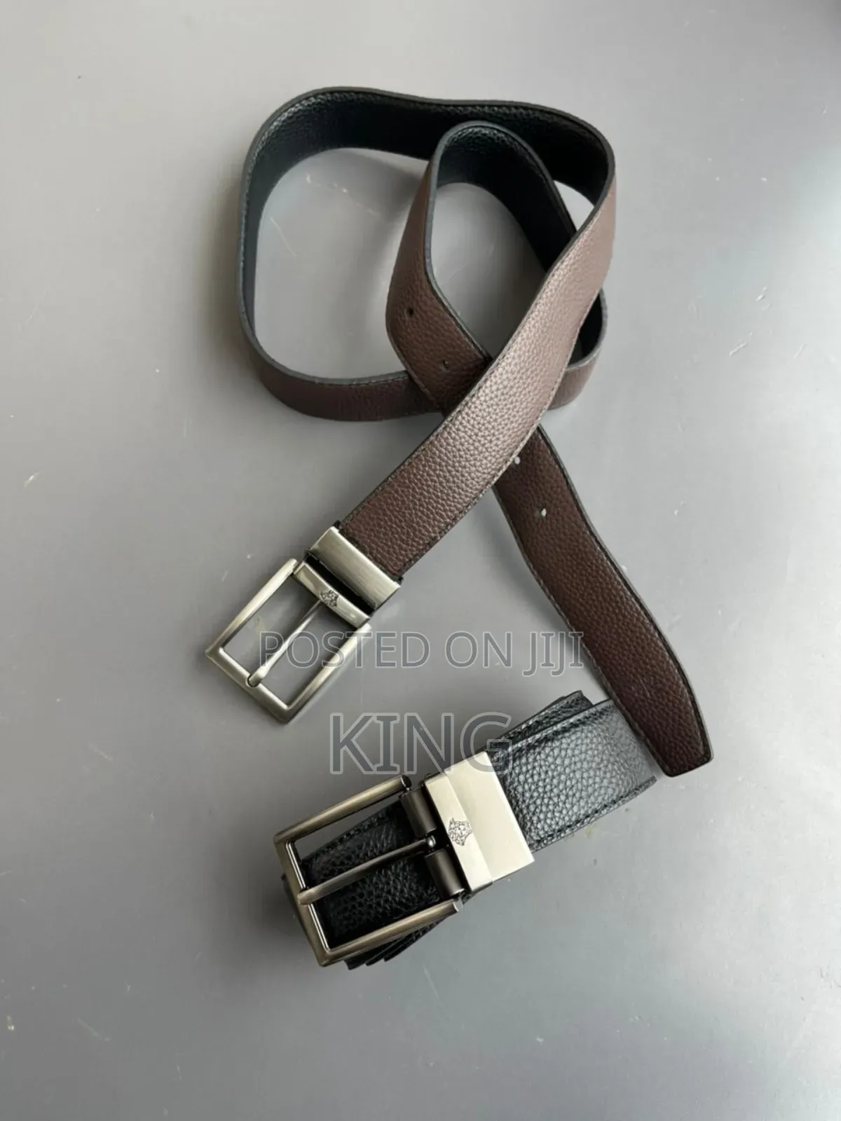 Reversible Men's Leather Belt. Switch Black and Brown