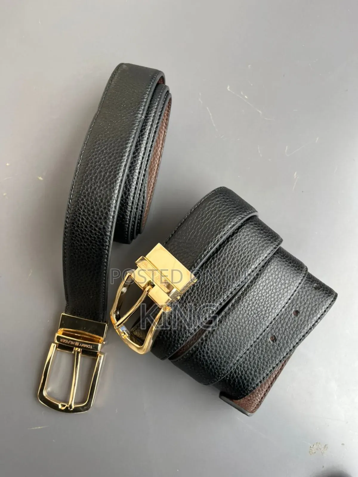 Reversible Men's Leather Belt. Switch Black and Brown