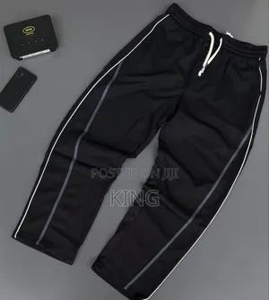 Street-Style Aesthetic Black Track Pants