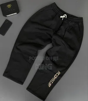Rcokstar Black Baggy Sweatpants