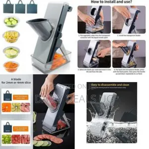 Versatile Upright Vegetable Slicer and Mandoline Chopper - Multicolor