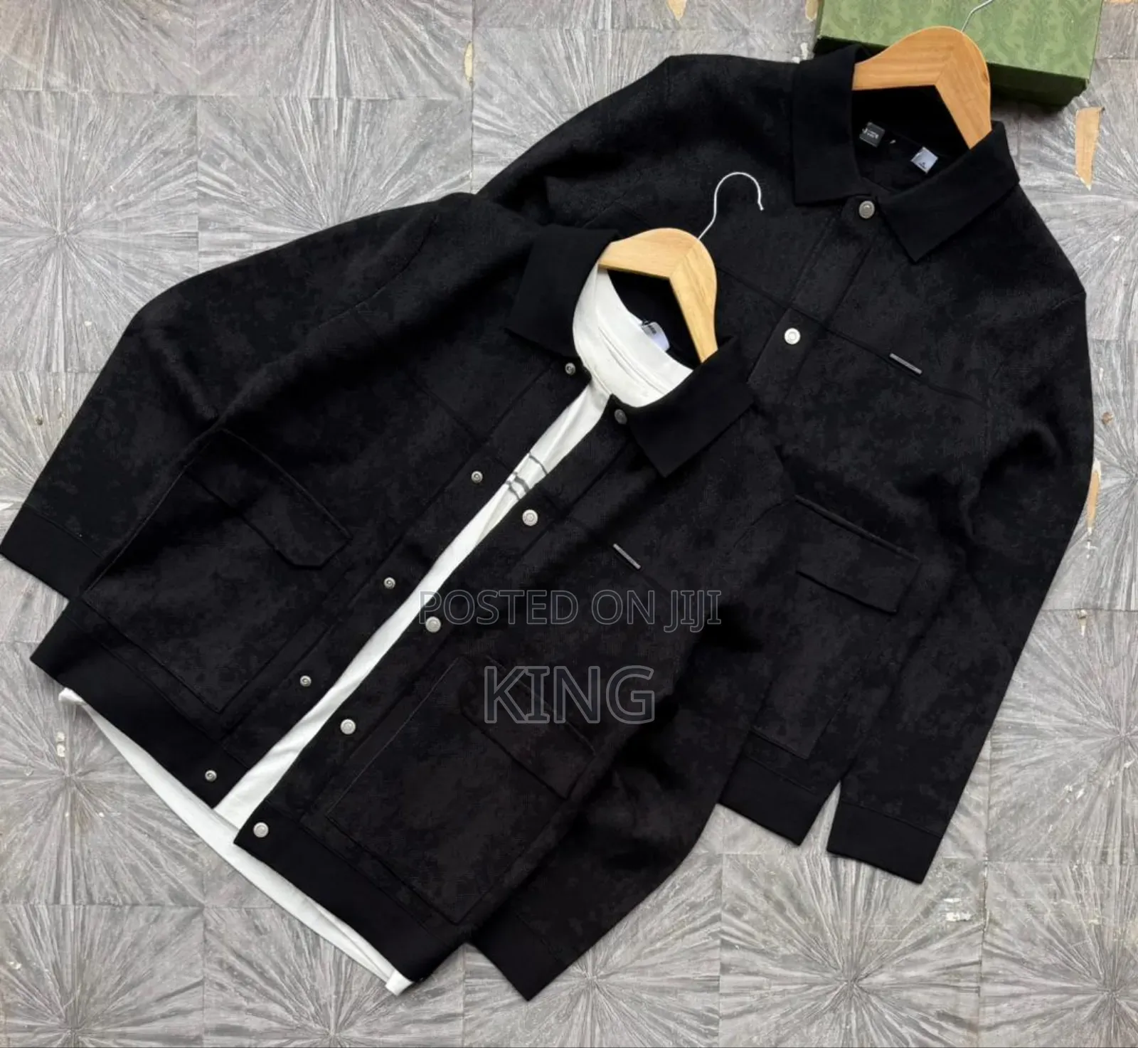 Black Jacquard Men's Jacket