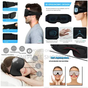 3d Mask For Sleep Eye Mask Lights Blockout Soft Padded Sleeping Fabric