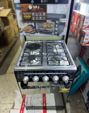 Spj 50x50cm 3 Gas Burner + 1 Electric Plate Cooker With Gas Oven