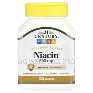 21st Century, Prolonged Release Niacin, 500 Mg, 100 Tablets