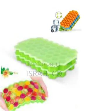 Honeycomb Silicone Ice Cube Tray With Lid - Multicolor