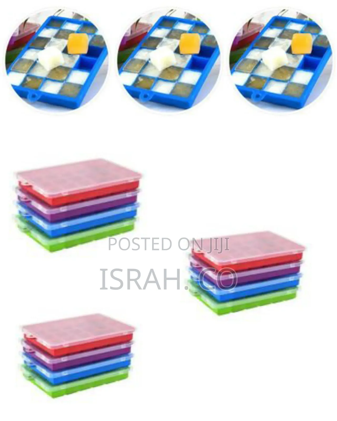 Flexible Silicone Square Ice Cube Tray