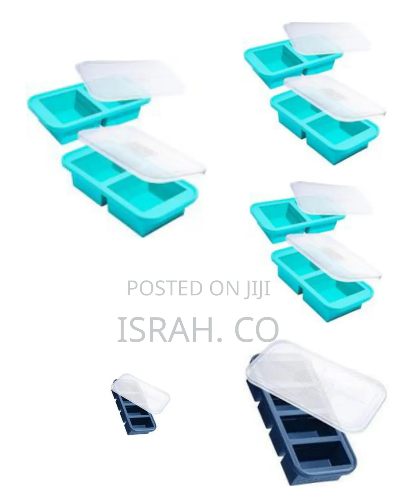 Multi-Compartment Silicone Freezer Tray With Protective Lid