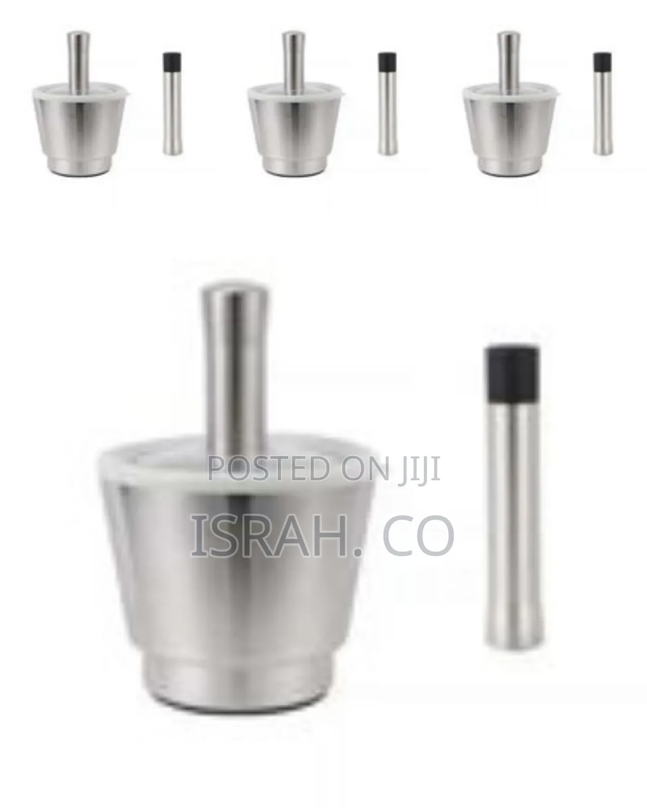 Stainless Steel Mortar and Pestle Set With Lid