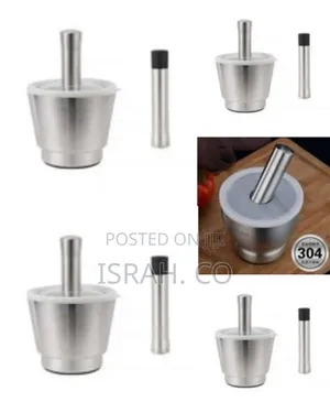 Stainless Steel Mortar and Pestle Set With Lid