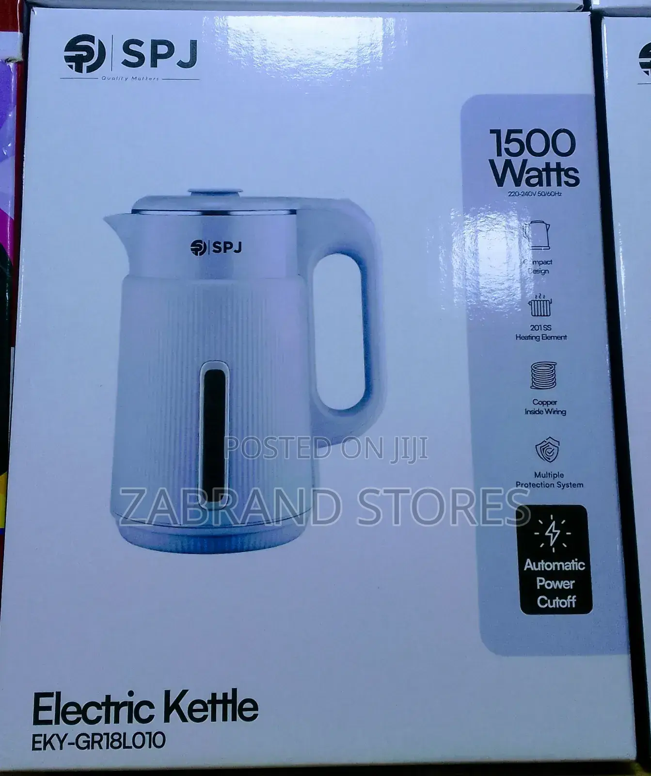 SPJ Electric Kettle 1500w