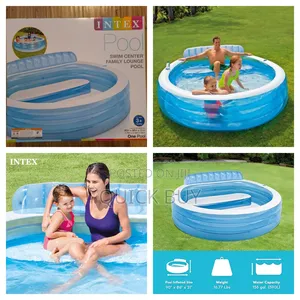Intex Huge Inflatable Kids Blow Up Swim Center Family Lounge Pool