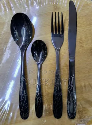 24pcs Cutipol Kube Stainless Steel Cutlery With Slate/ Resin Handles