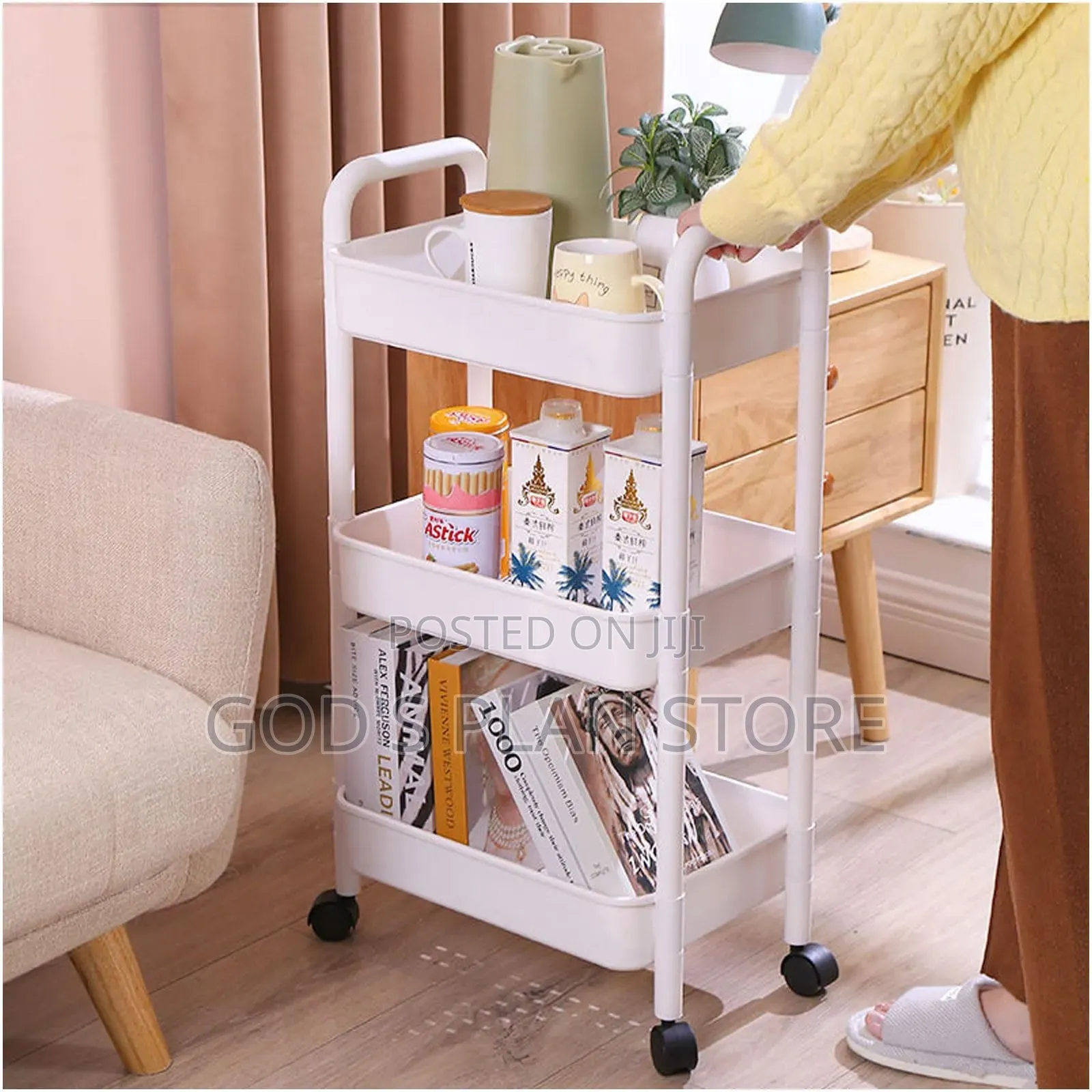 Storage Trolley Mobile Utility Rolling Trolley