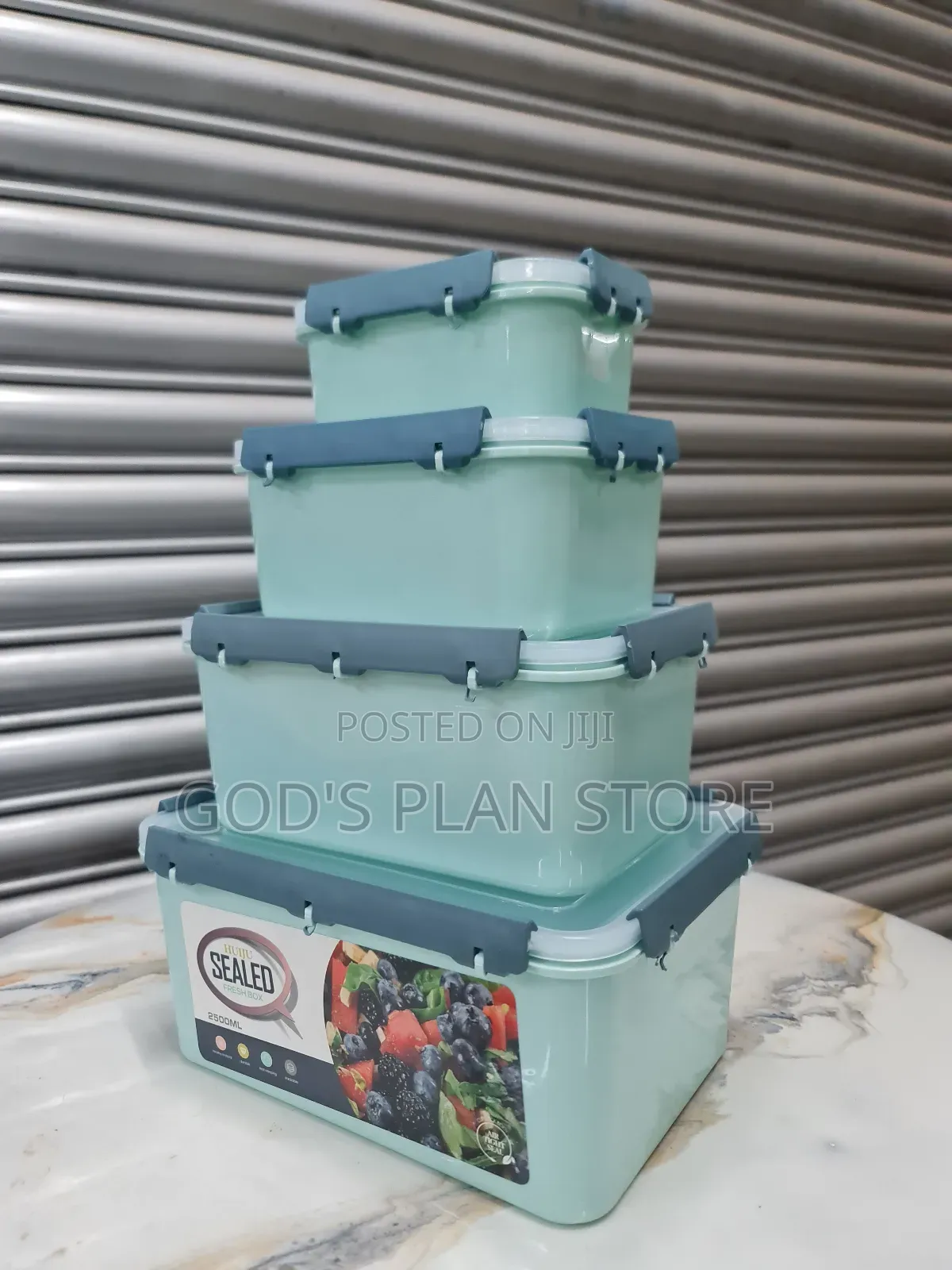 4pcs Airtight Plastic Food Storage Containers