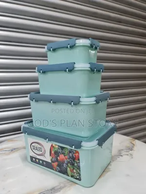 4pcs Airtight Plastic Food Storage Containers