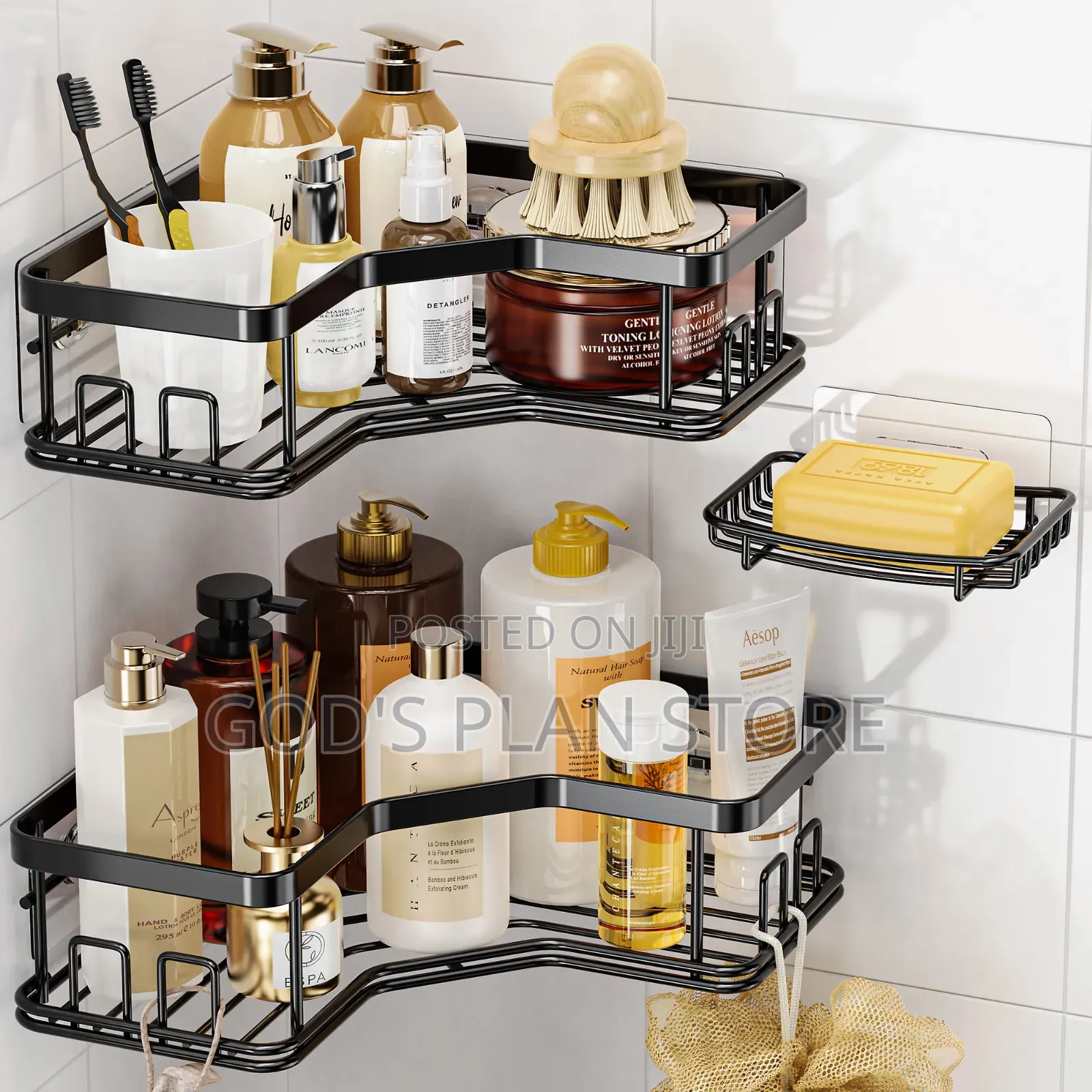 Coner Shower Caddy Black Imported