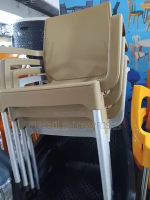 Plastic Armrest Chair With Steel Legs