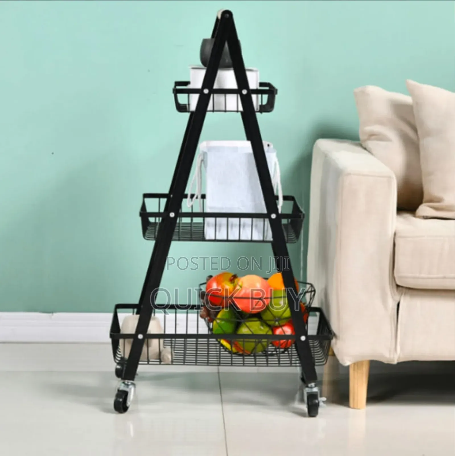 3-tier Multipurpose Rolling Storage Trolley