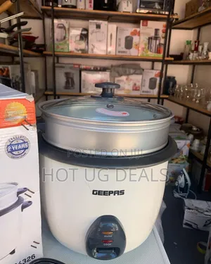 Geepas 2.8 Liters Non Stick Automatic Rice Cooker Grc4327-White/Silver