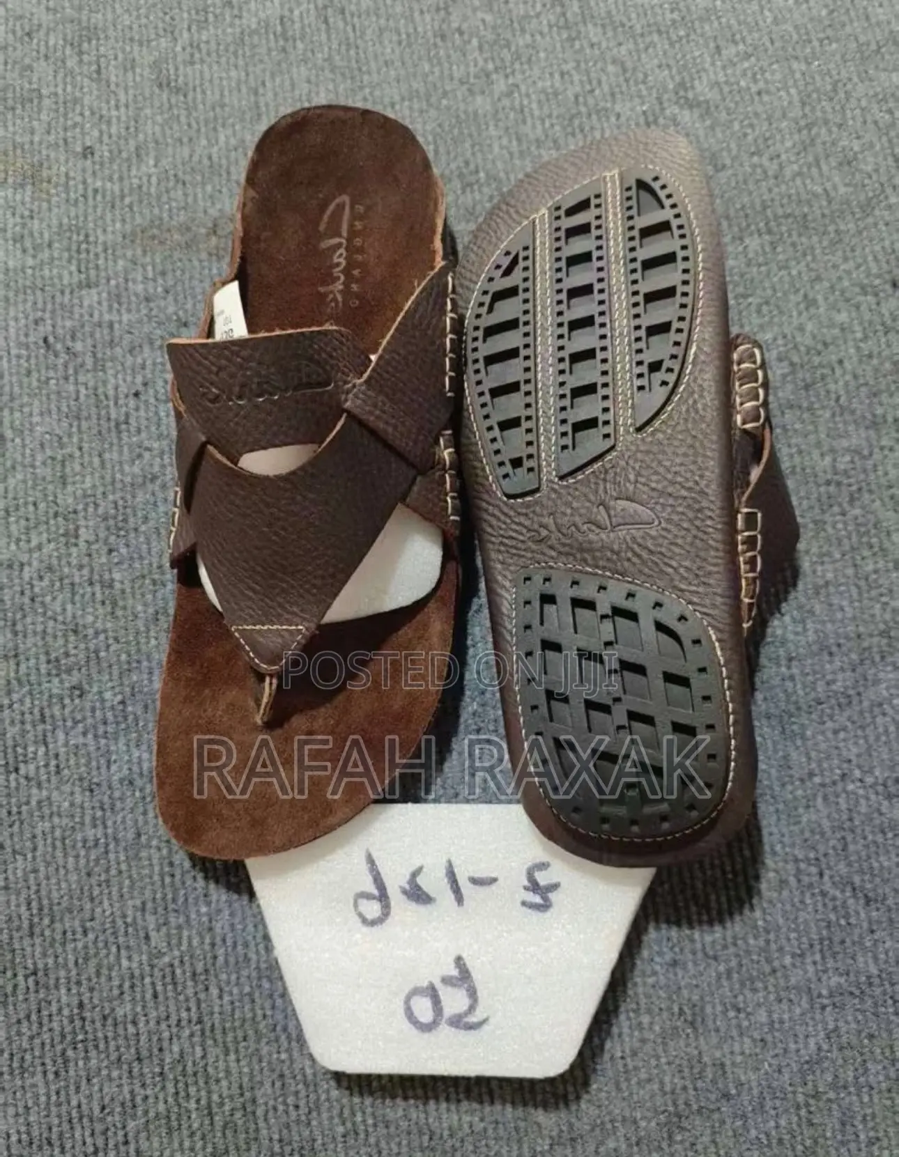 Original Men’S Brown Clarks Leather Sandals