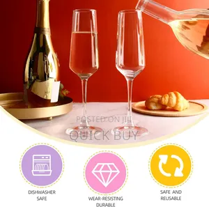 6pcs Elegant Champagne Flutes/Champagne Glasses