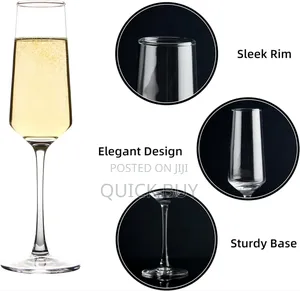 6pcs Elegant Champagne Flutes/Champagne Glasses