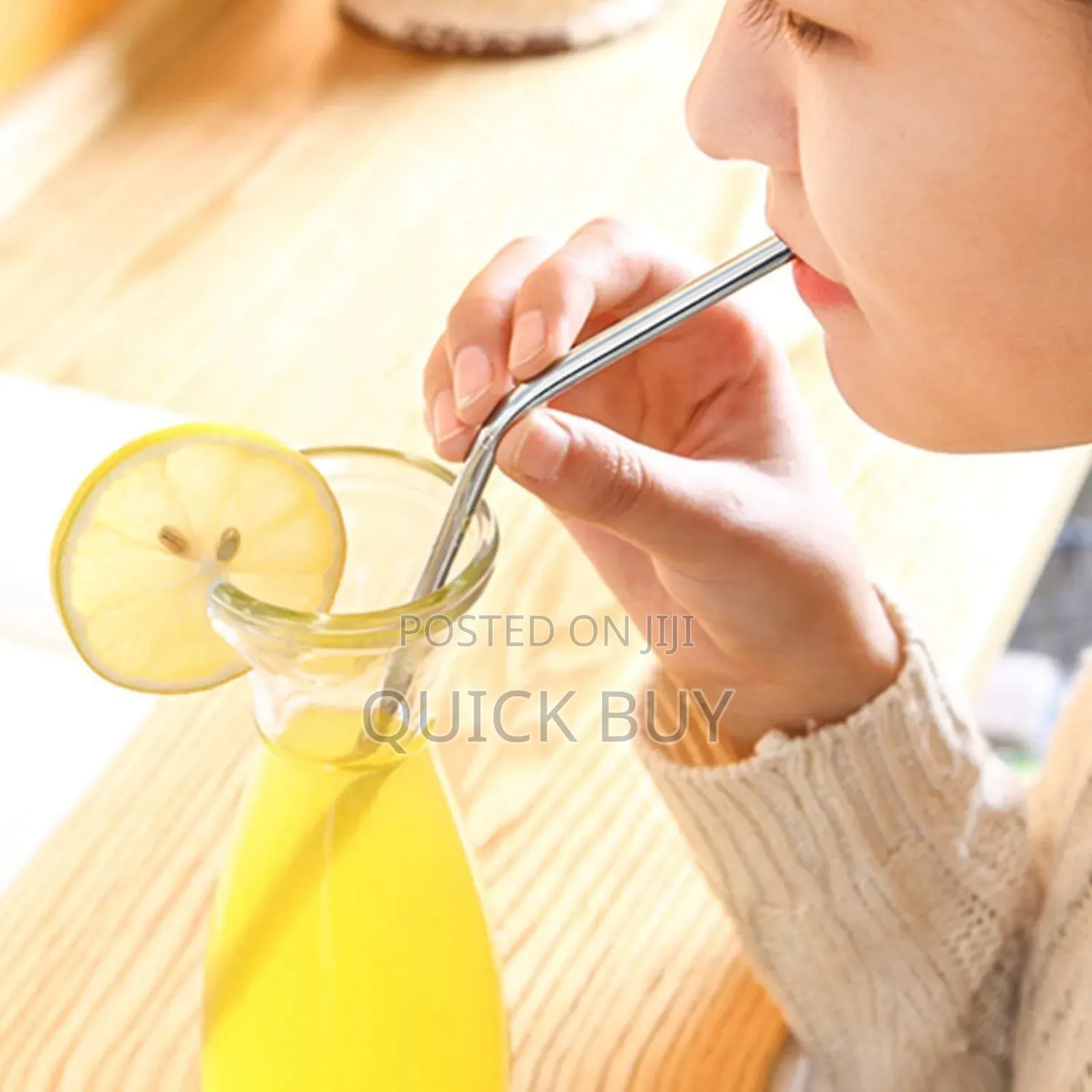 4pcs Reusable Metal Drinking Straws