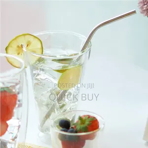4pcs Reusable Metal Drinking Straws