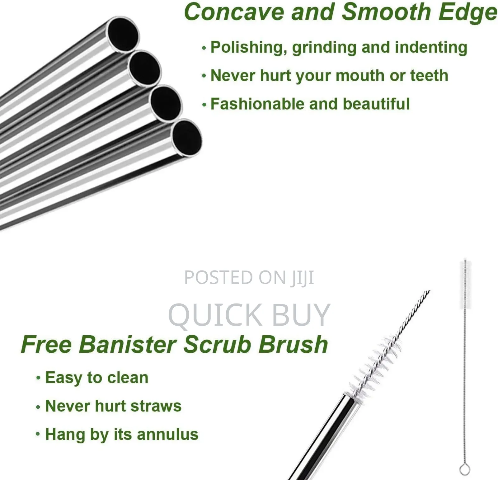 4pcs Reusable Metal Drinking Straws
