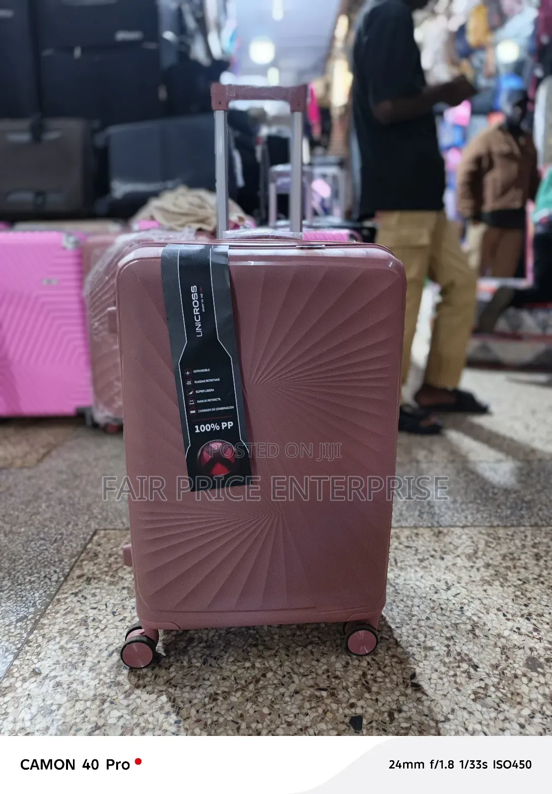 Original Pure Plastic Suitcase. Medium Size