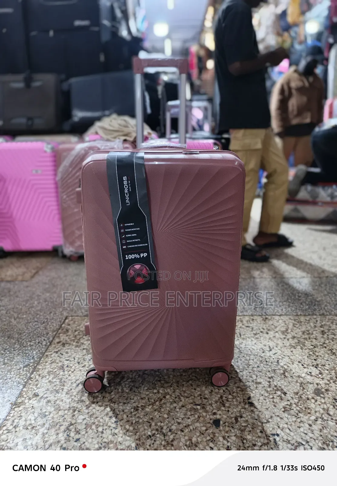 Luxury Rubber Plastic Suitcase. Good Paten. Extra Large Size