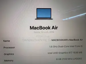 Laptop Apple MacBook Air 8GB Intel Core I5 SSD 128GB