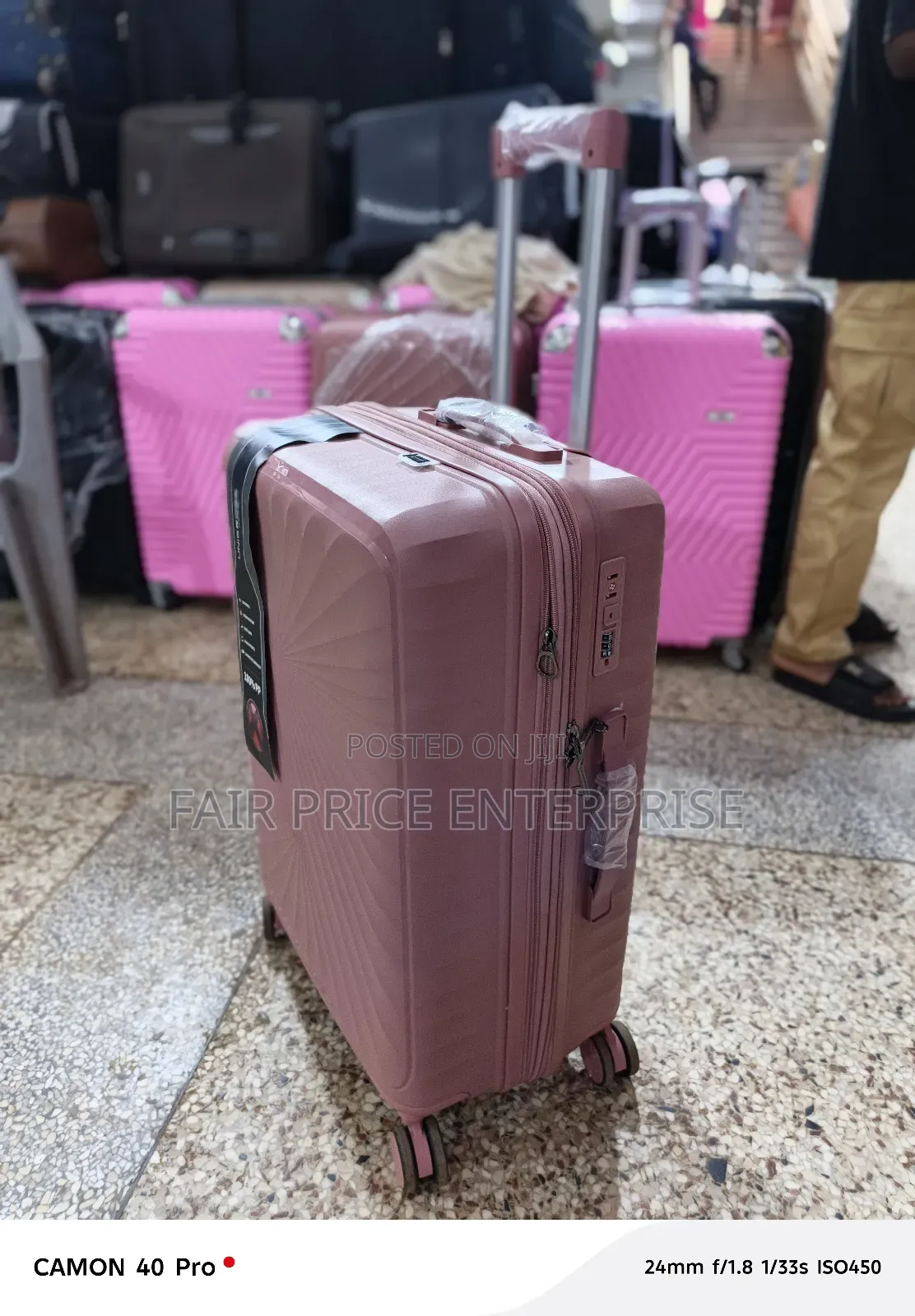 Original Luxury Rubber Plastic Suitcase. Small Size
