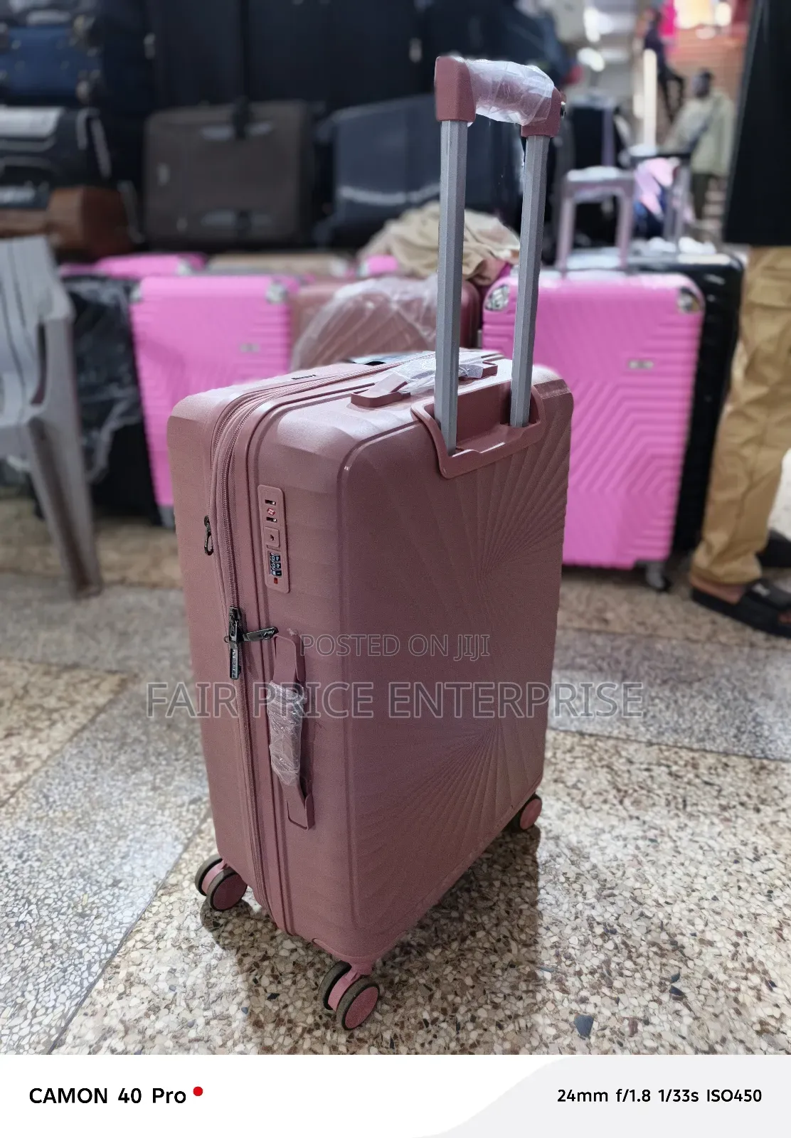 Original Luxury Rubber Plastic Suitcase. Small Size