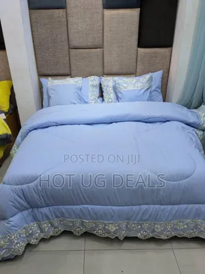 6pc 5x6 Laced Duvet With 1bedsheet,  2pillowcases 2 Cushions