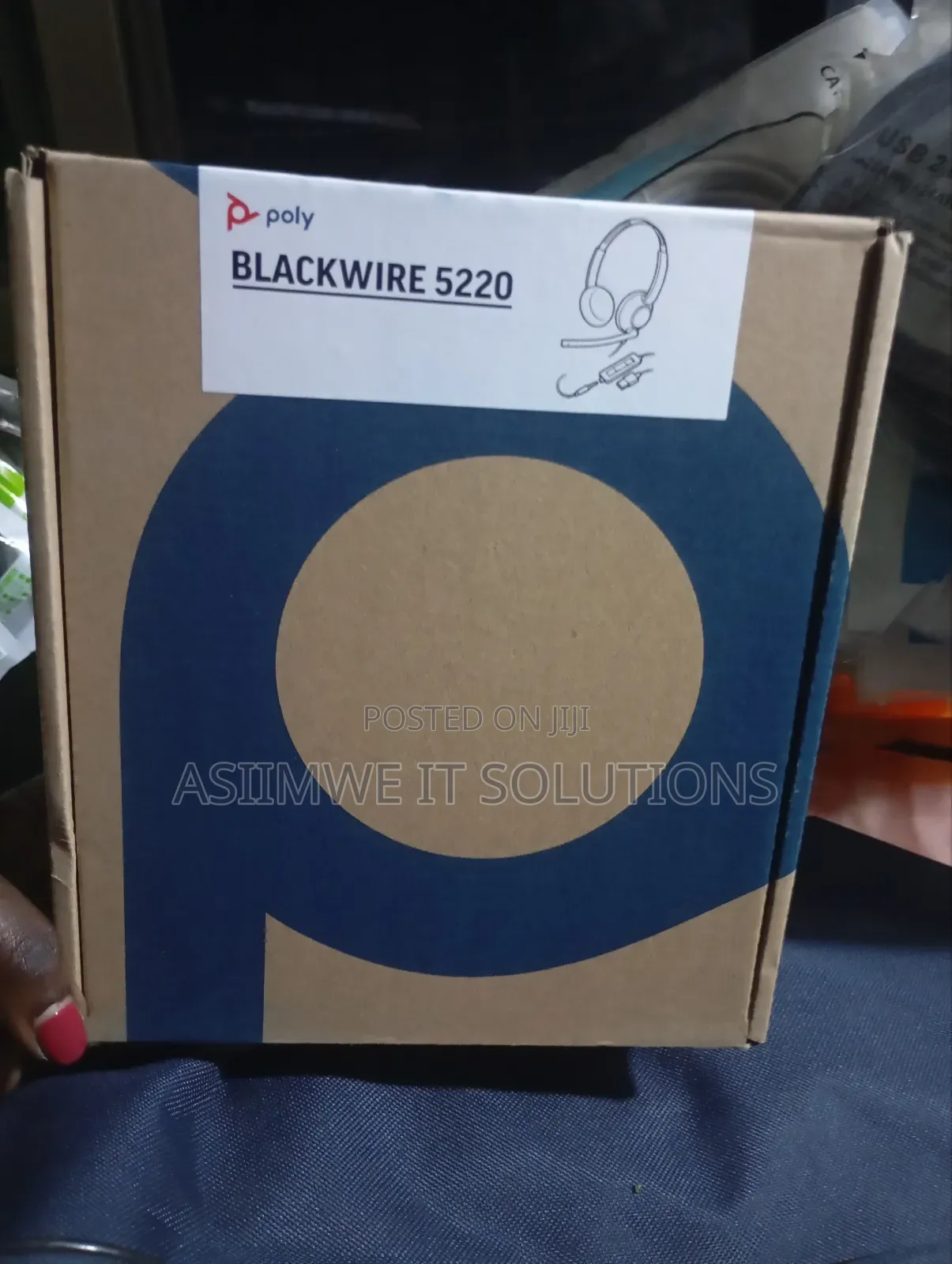 Black Wire Poly Usb a Headsets 5220